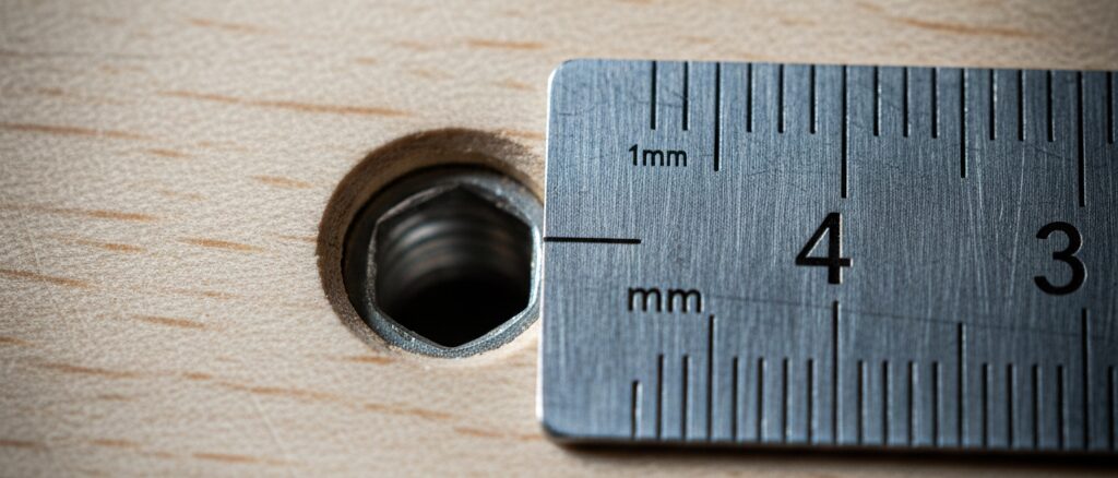 定規を使ってミリ単位でサイズを測る方法