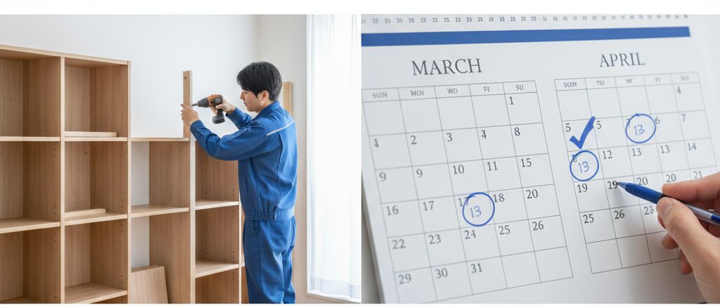 引越しの家具の組み立てで失敗しないためのニトリ対策と時期選び