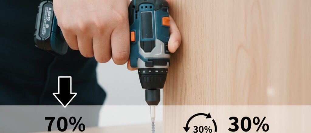 電動ドライバーを使う際に注意すべき回転と力加減