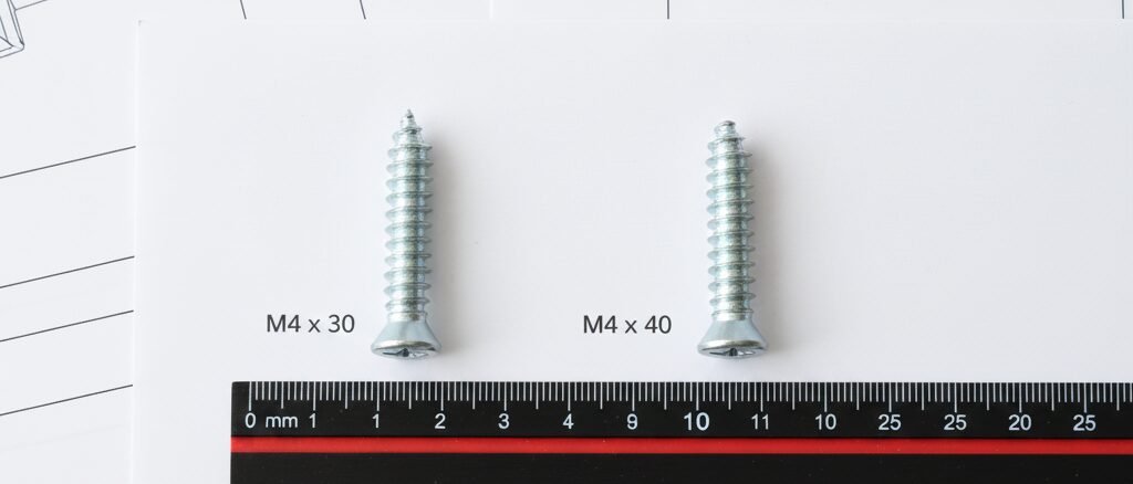 そもそも部品が間違っていないか（長さ・太さ）