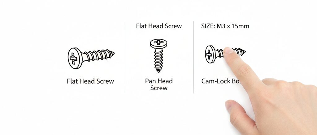 ネジの種類 一覧表を活用したサイズ特定の手順