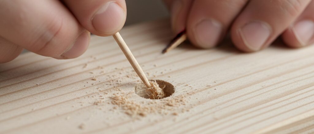 塗料やゴミが詰まっている可能性（異物）