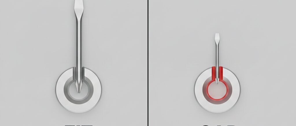 失敗の理由は？ドライバーのサイズが合っていない可能性