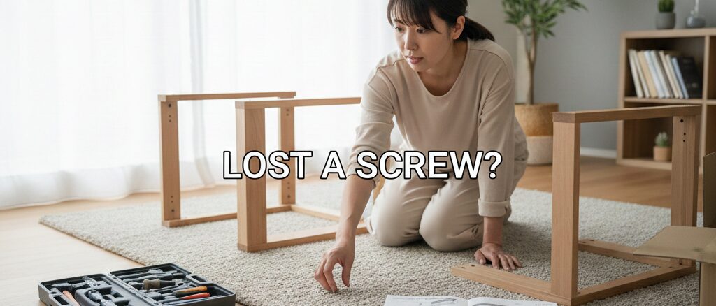 家具組み立ての途中でネジやダボをなくした時に役立つ効率的な探し方と困った時の解決ガイド