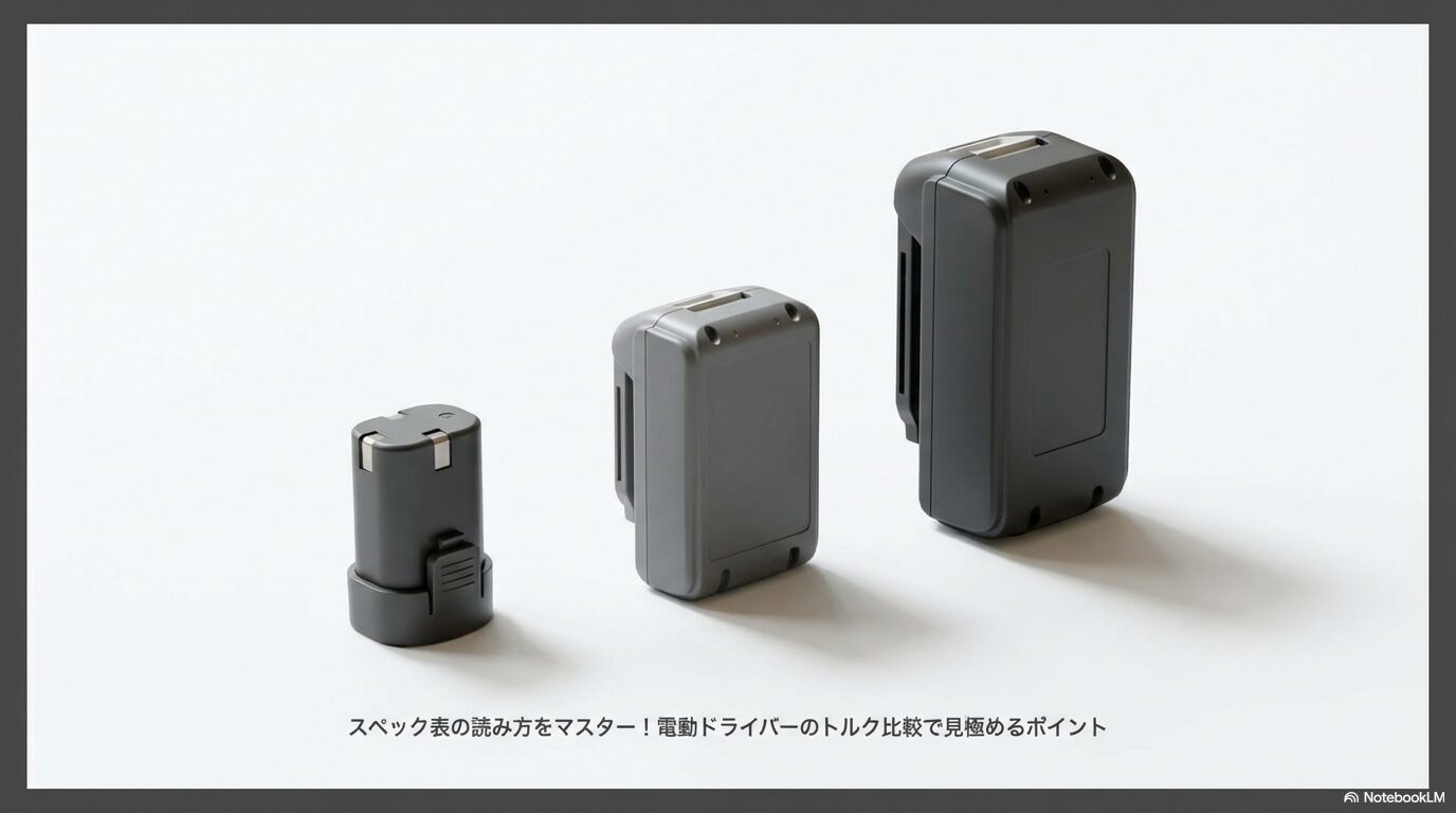 スペック表の読み方をマスター！電動ドライバーのトルク比較で見極めるポイント