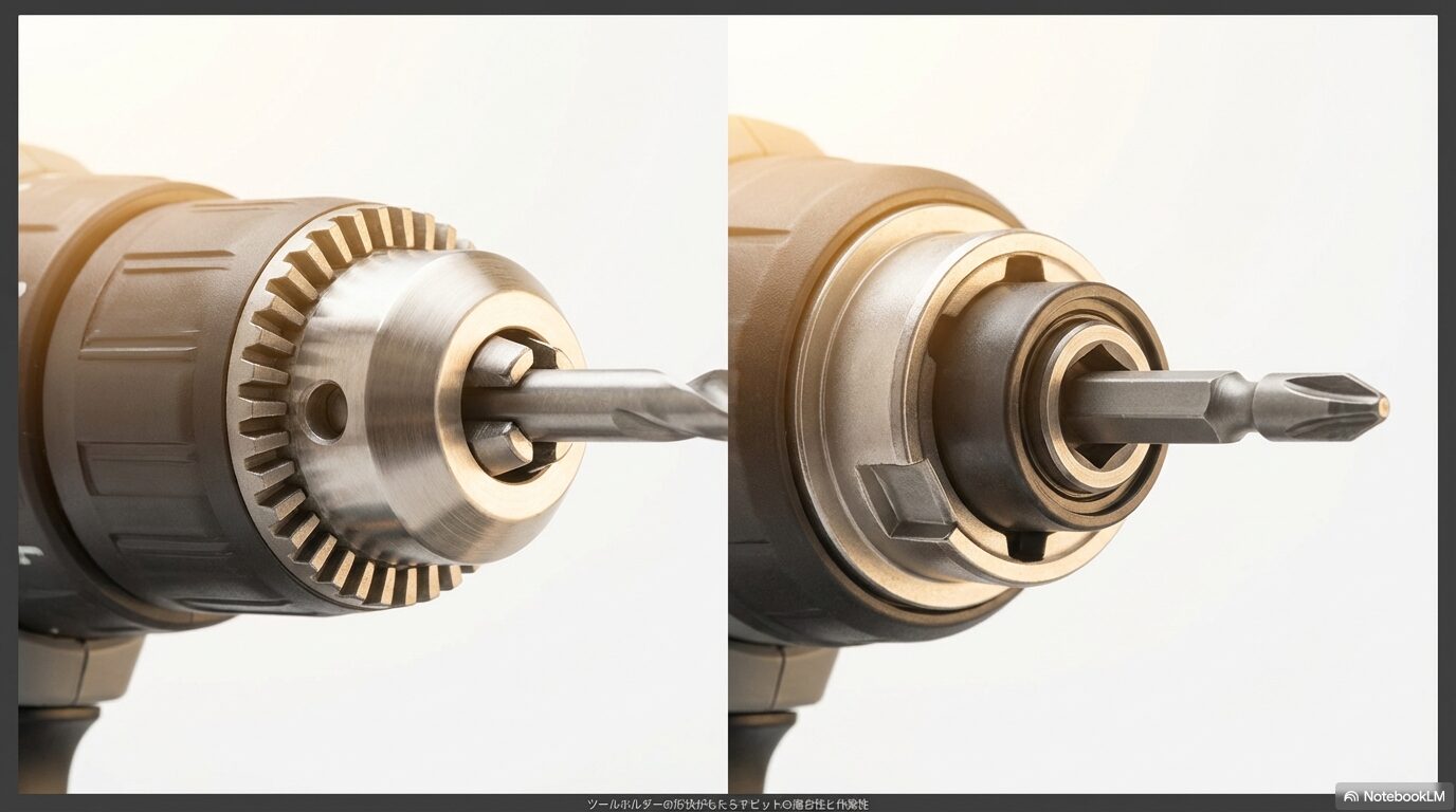 ツールホルダーの形状がもたらすビットの適合性と作業性