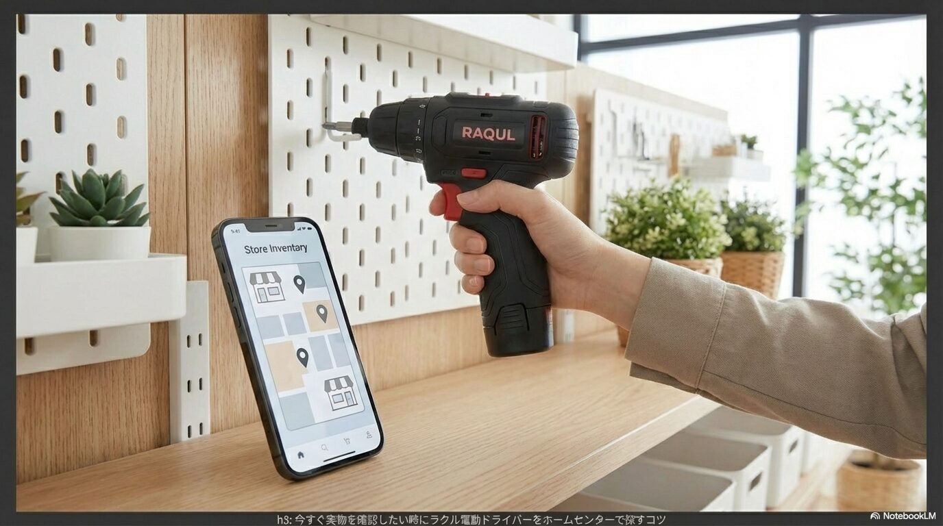 今すぐ実物を確認したい時にラクル電動ドライバーをホームセンターで探すコツ