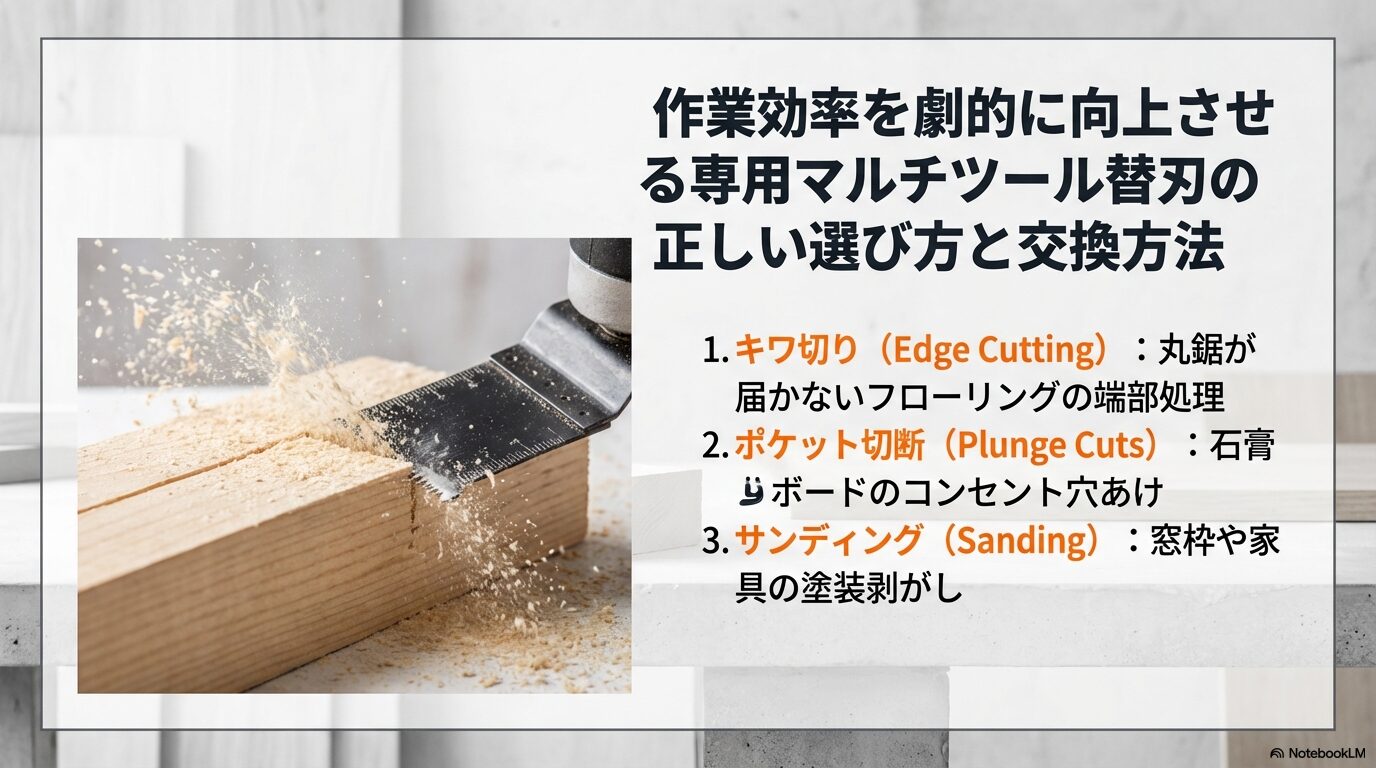 作業効率を劇的に向上させる専用マルチツール替刃の正しい選び方と交換方法