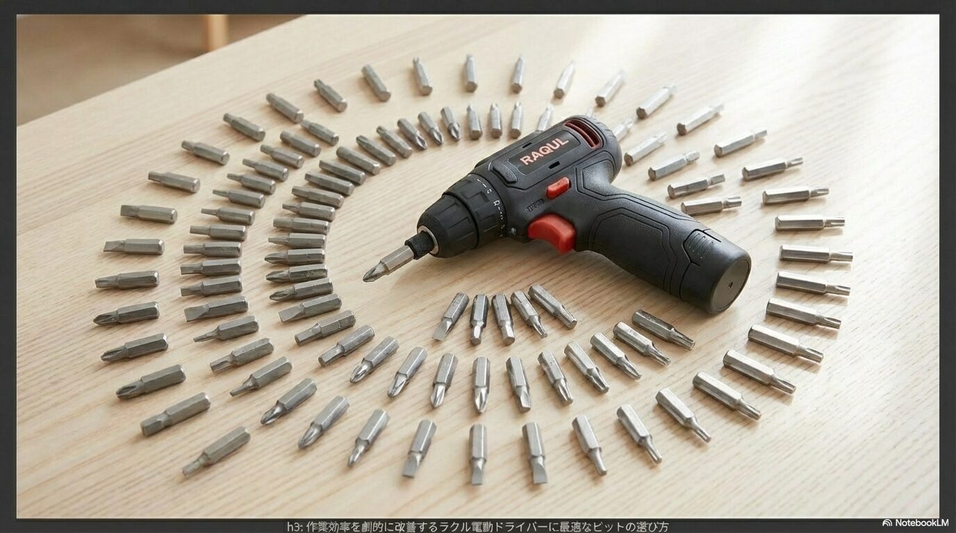 作業効率を劇的に改善するラクル電動ドライバーに最適なビットの選び方
