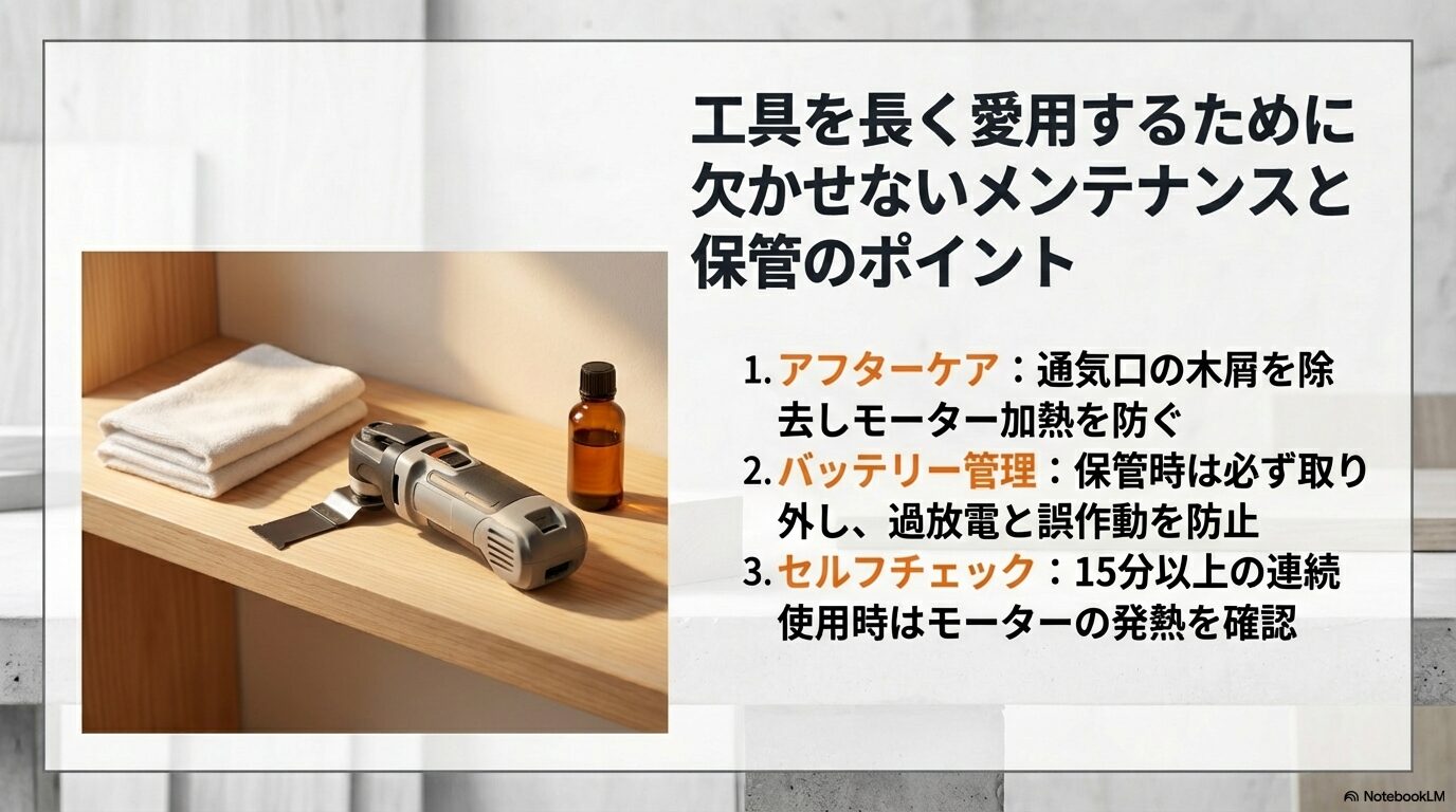 工具を長く愛用するために欠かせないメンテナンスと保管のポイント