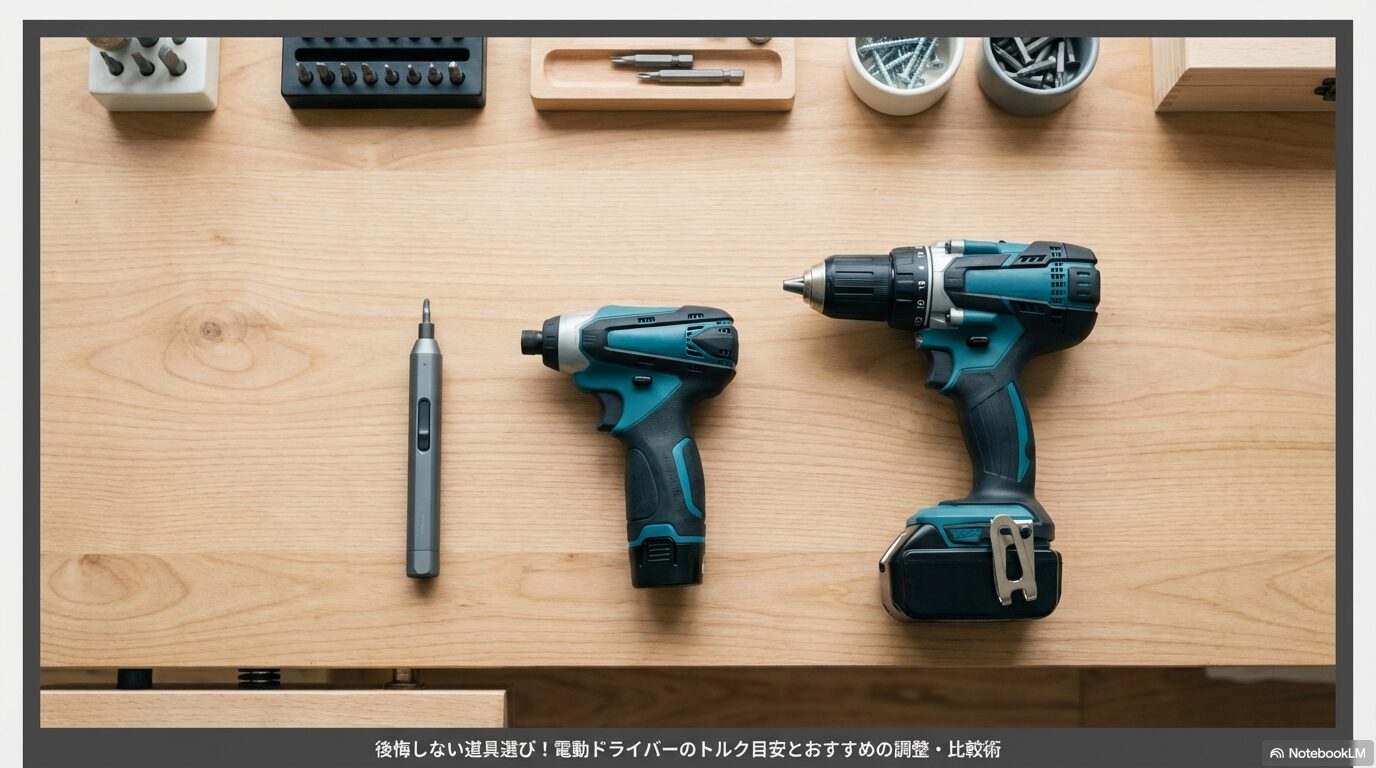 後悔しない道具選び！電動ドライバーのトルク目安とおすすめの調整・比較術