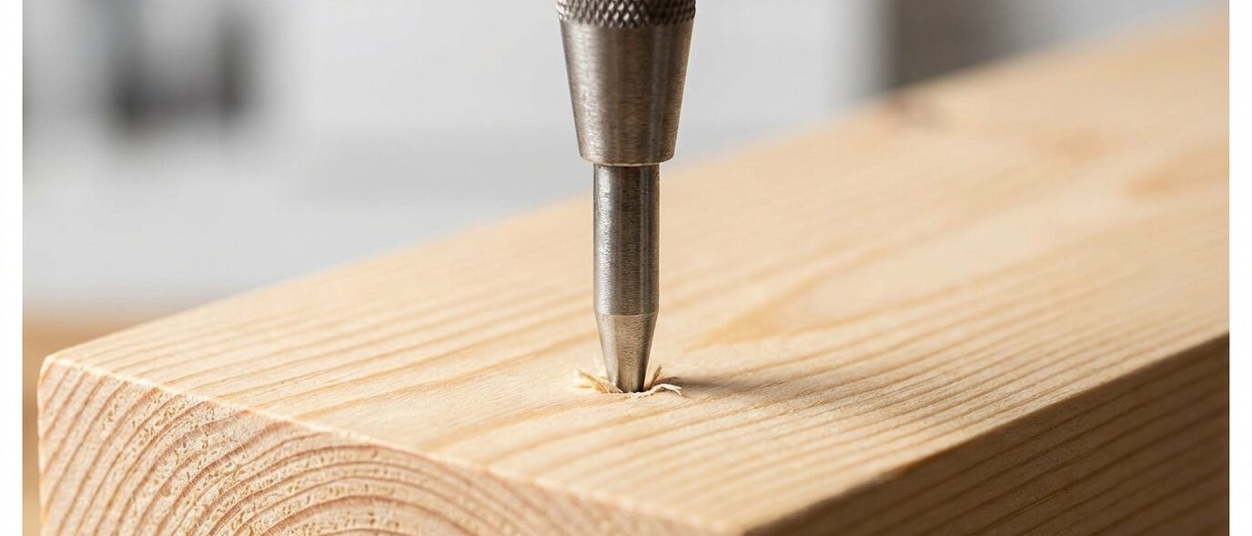 板材を割らずに穴あけを行うための段階的な加工テクニック