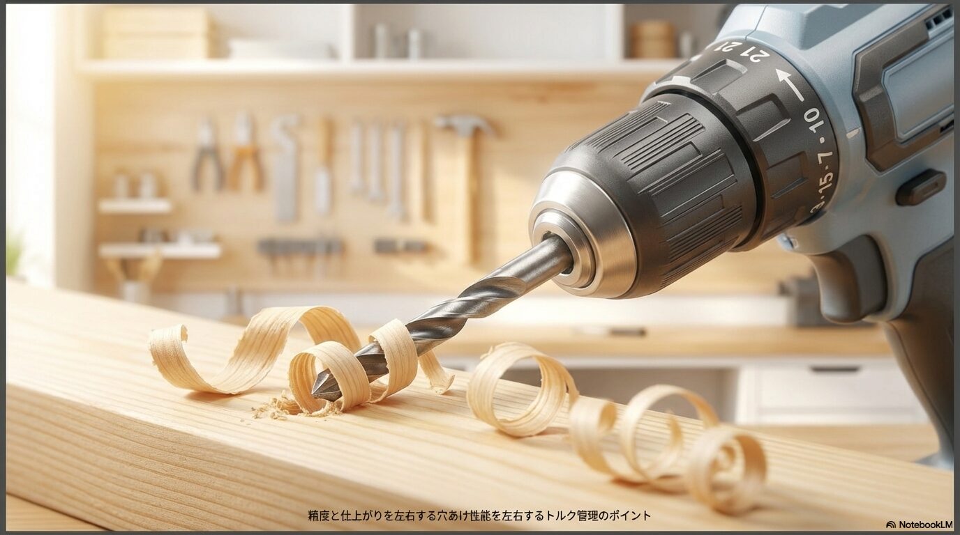 精度と仕上がりを左右する穴あけ性能を左右するトルク管理のポイント