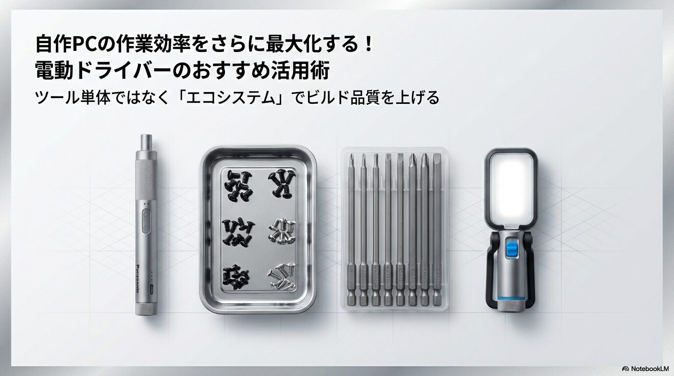 自作PCの作業効率をさらに最大化する！電動ドライバーのおすすめ活用術