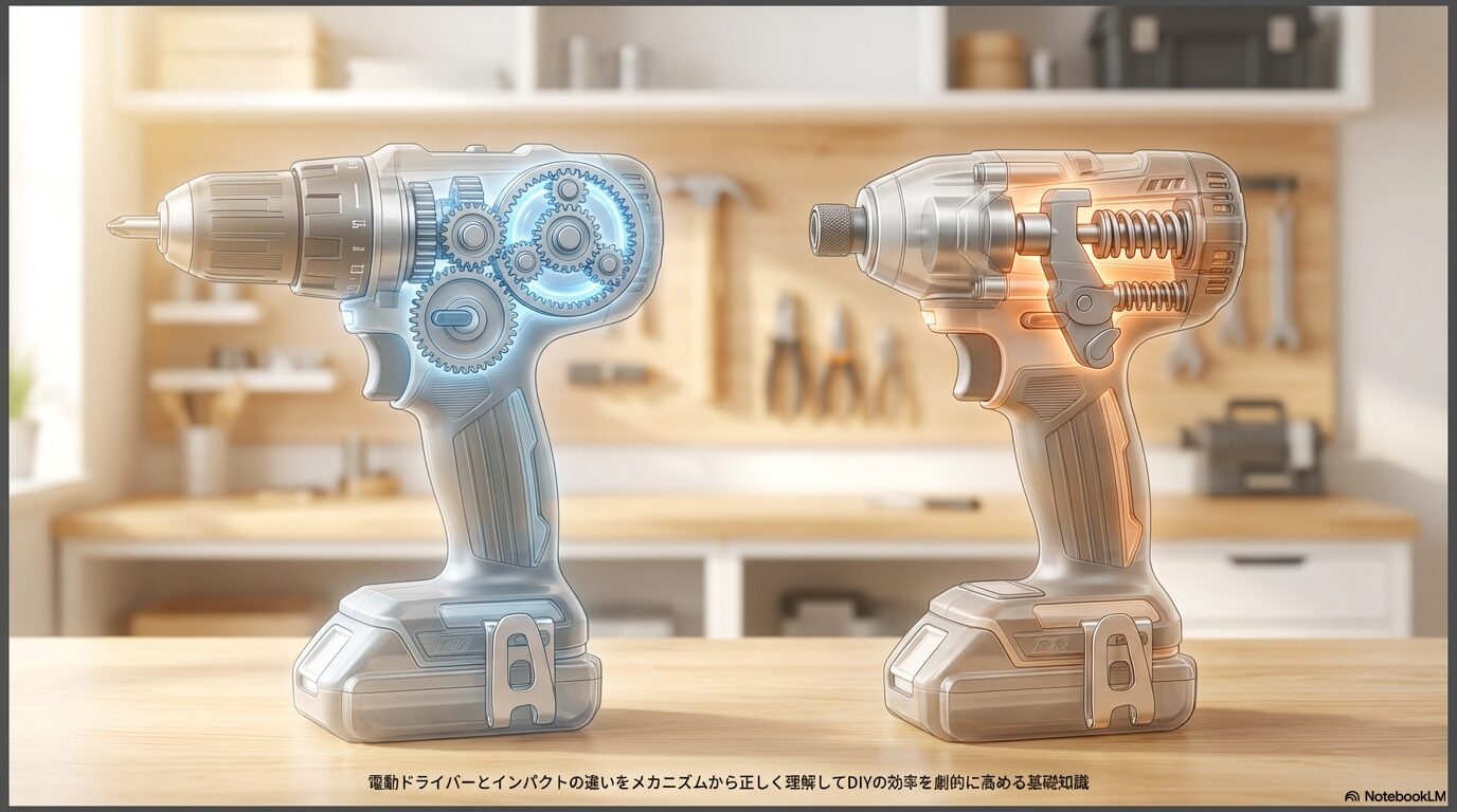 電動ドライバーとインパクトの違いをメカニズムから正しく理解してDIYの効率を劇的に高める基礎知識