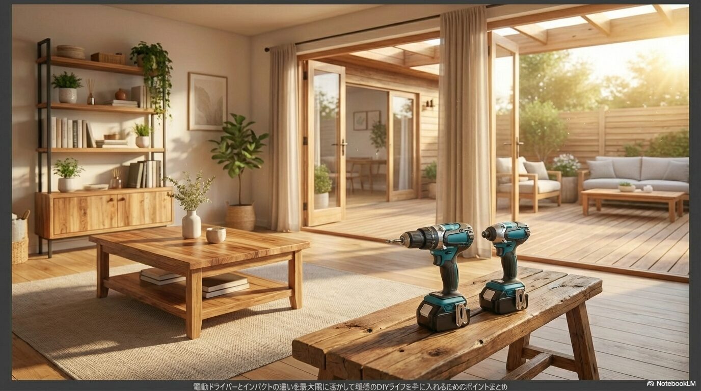 電動ドライバーとインパクトの違いを最大限に活かして理想のDIYライフを手に入れるためのポイントまとめ