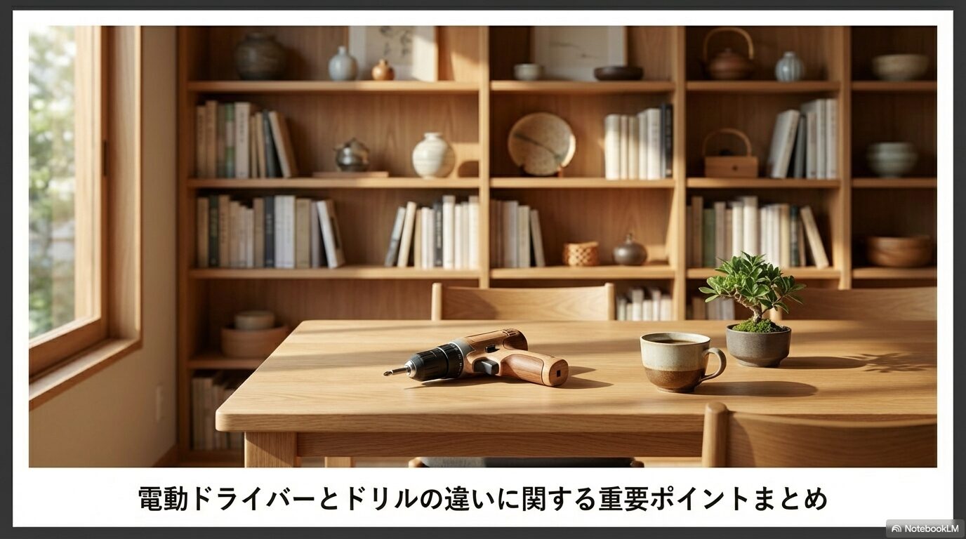 電動ドライバーとドリルの違いに関する重要ポイントまとめ