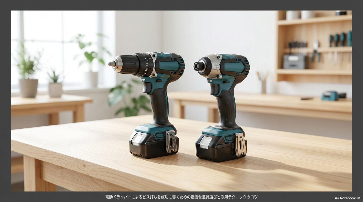 電動ドライバーによるビス打ちを成功に導くための最適な道具選びと応用テクニックのコツ
