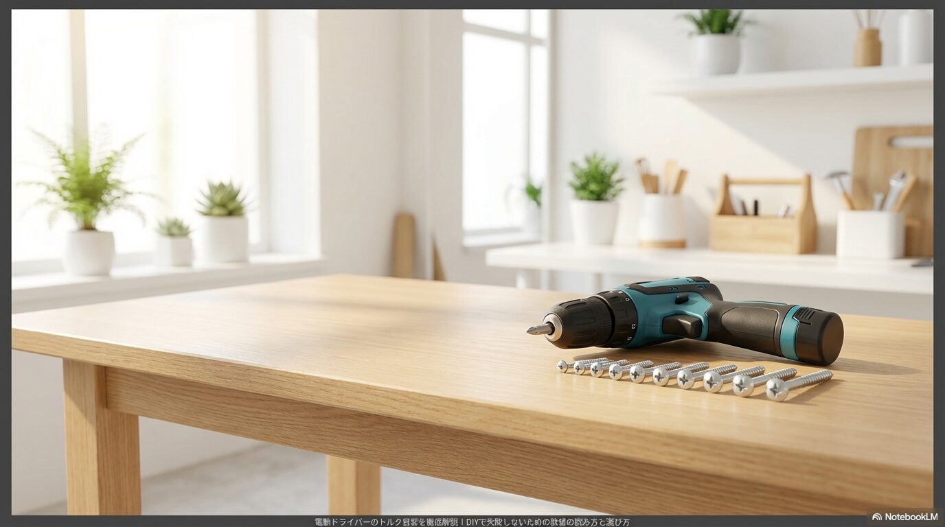 電動ドライバーのトルク目安を徹底解説！DIYで失敗しないための数値の読み方と選び方