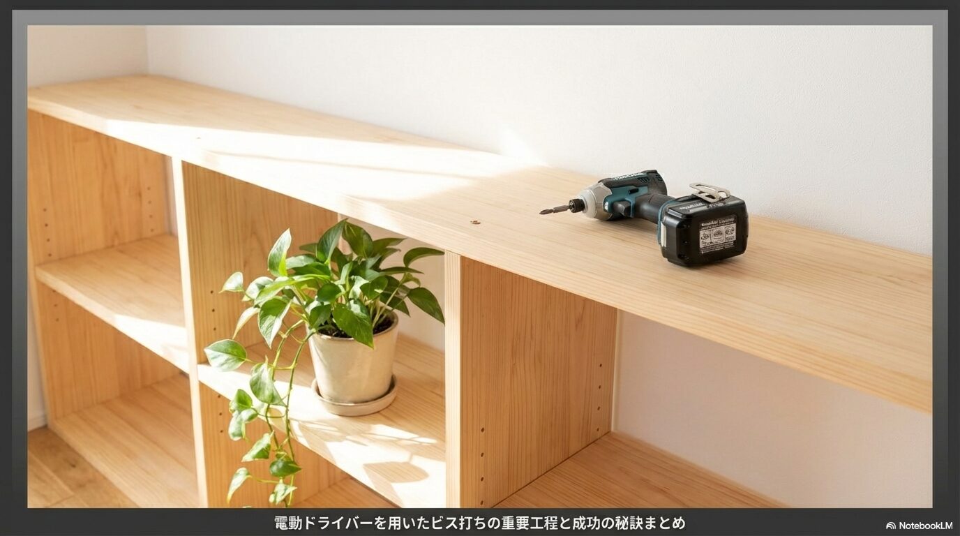 電動ドライバーを用いたビス打ちの重要工程と成功の秘訣まとめ