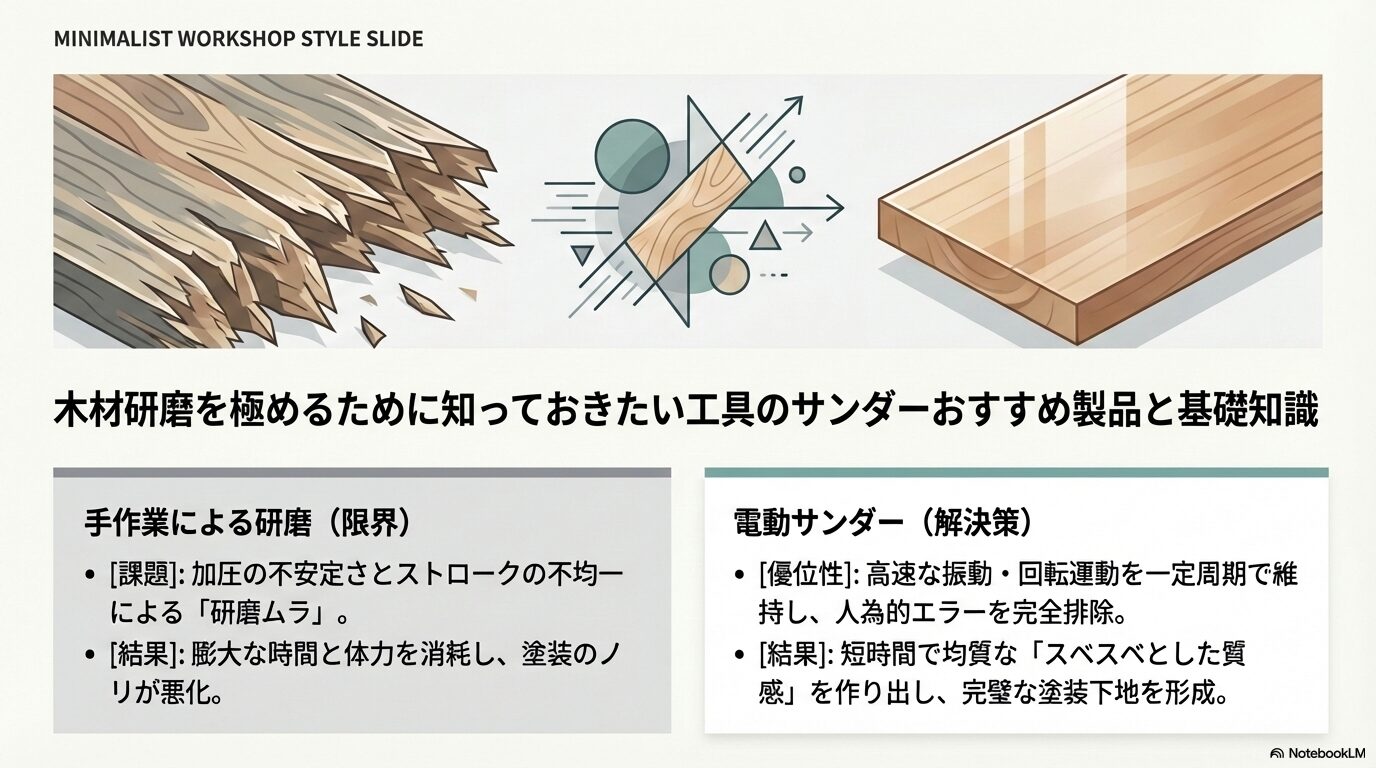 木材研磨を極めるために知っておきたい工具のサンダーおすすめ製品と基礎知識