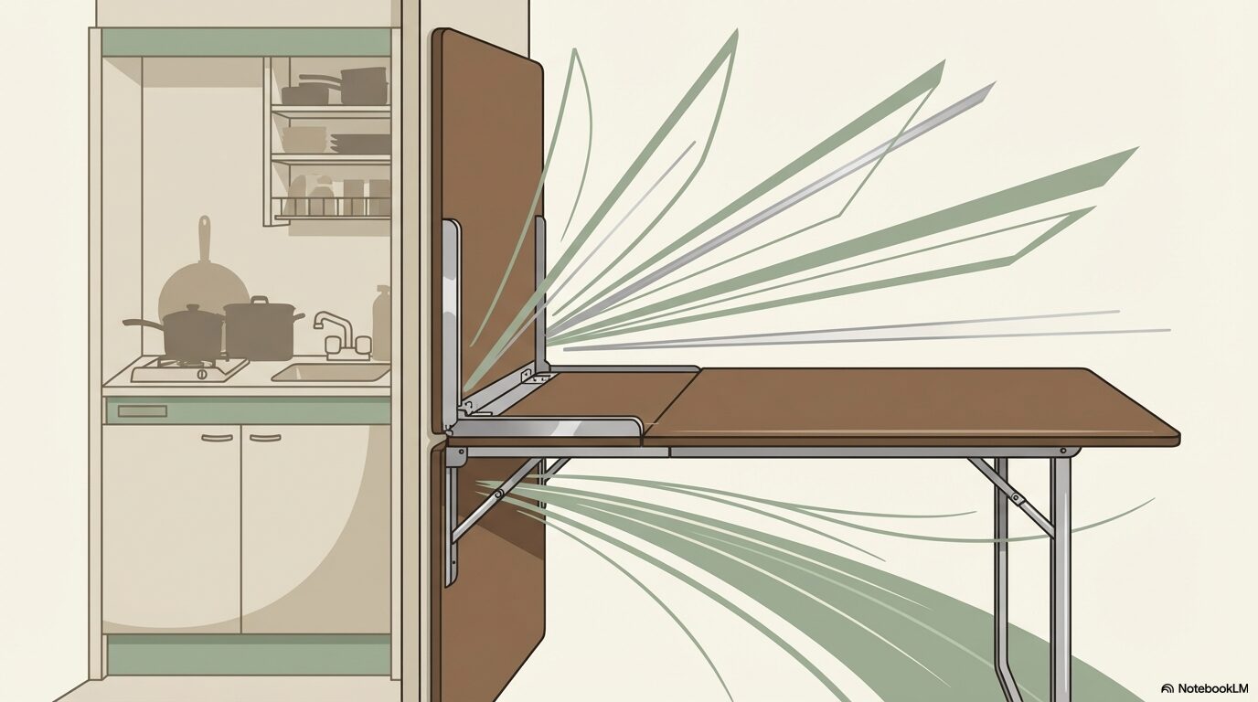 狭いキッチンが理想の調理スペースに変わる！失敗しない折りたたみ作業台選びの完全ガイド