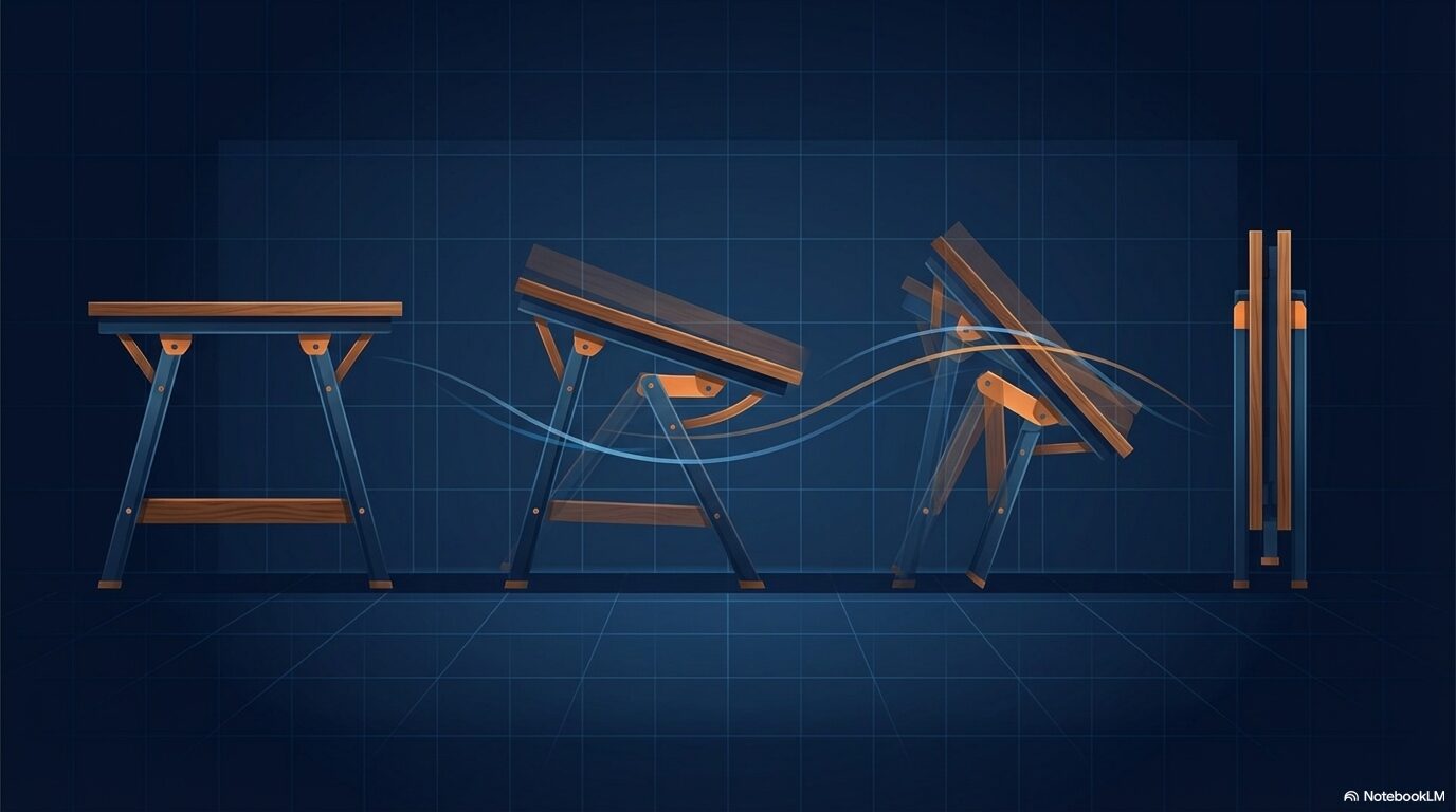 狭い場所でも邪魔にならない！コンパクトな折りたたみ機構の魅力