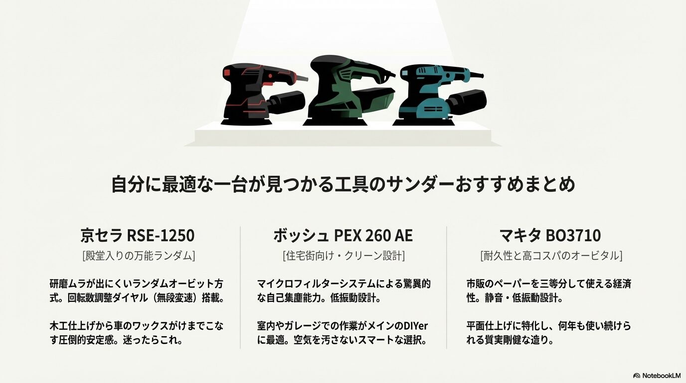 自分に最適な一台が見つかる工具のサンダーおすすめまとめ