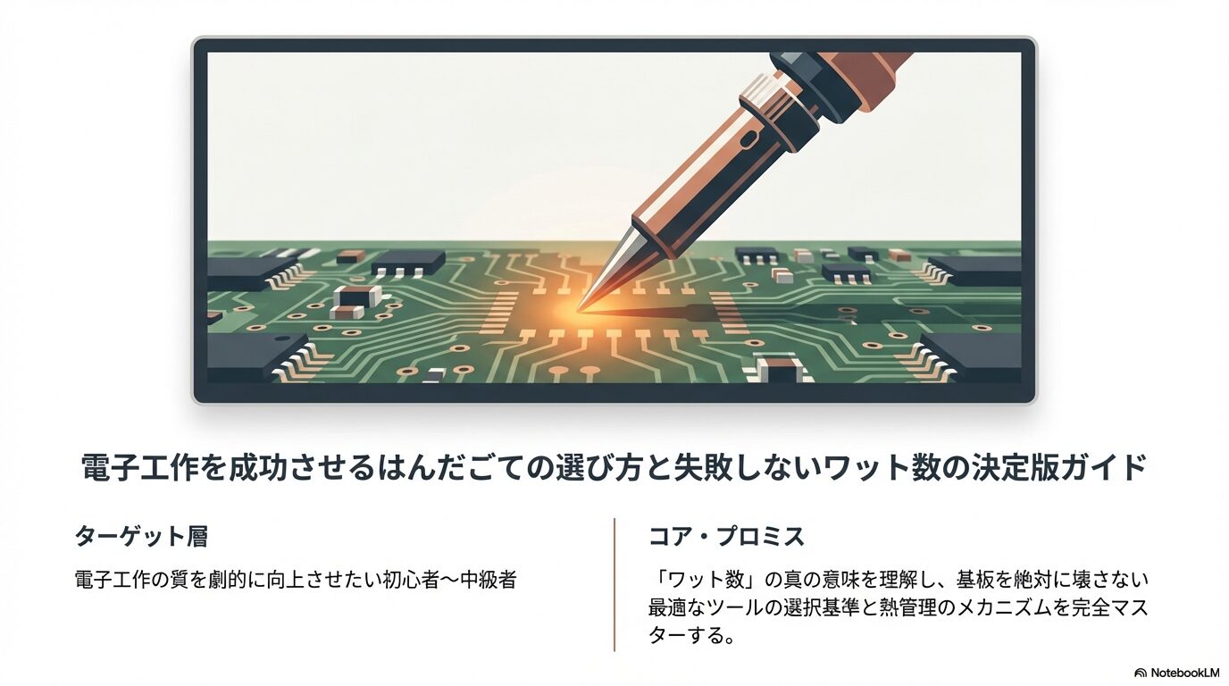 電子工作を成功させるはんだごての選び方と失敗しないワット数の決定版ガイド