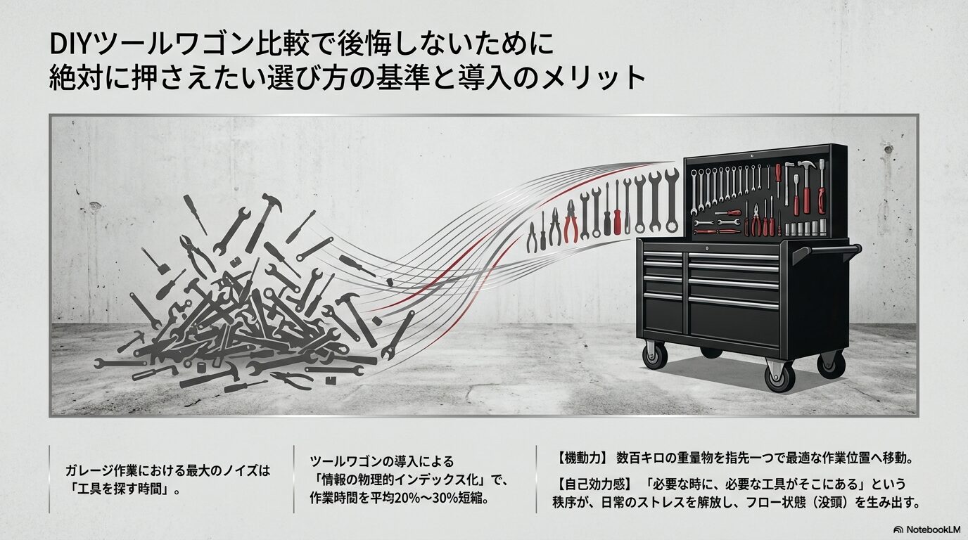 DIYツールワゴン比較で後悔しないために絶対に押さえたい選び方の基準