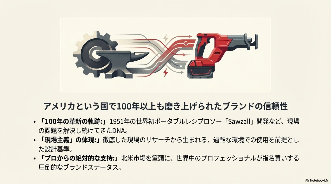 アメリカという国で100年以上も磨き上げられたブランドの信頼性