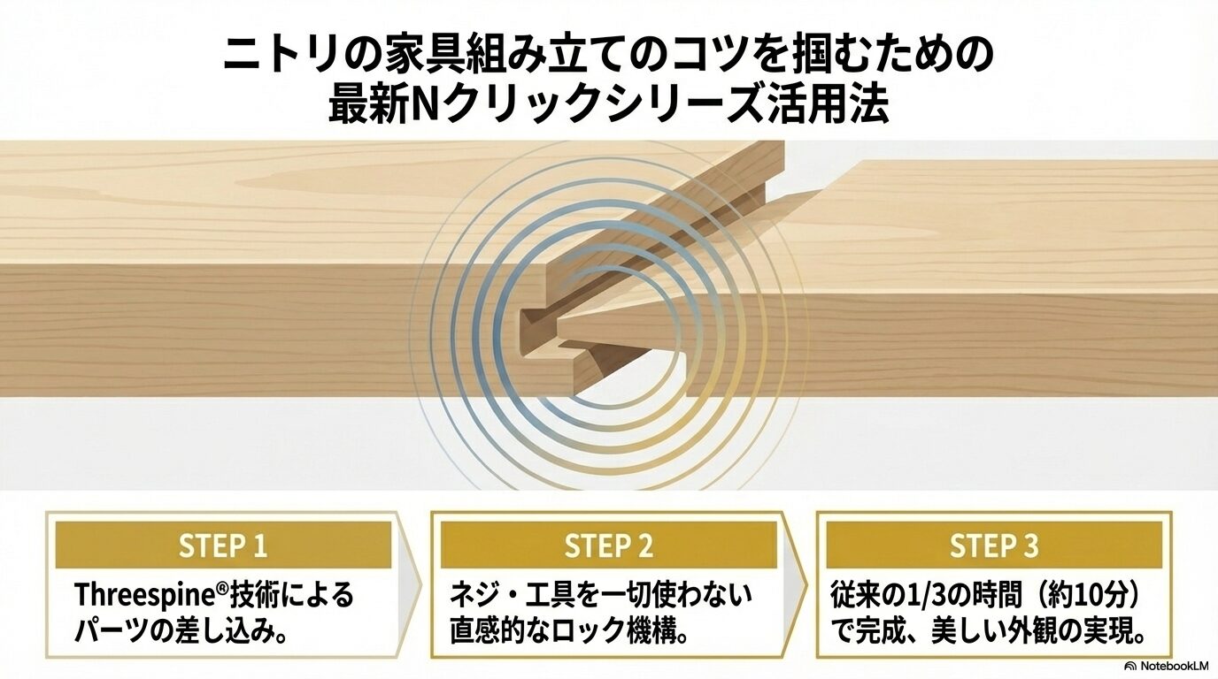 ニトリの家具組み立てのコツを掴むための最新Nクリックシリーズ活用法