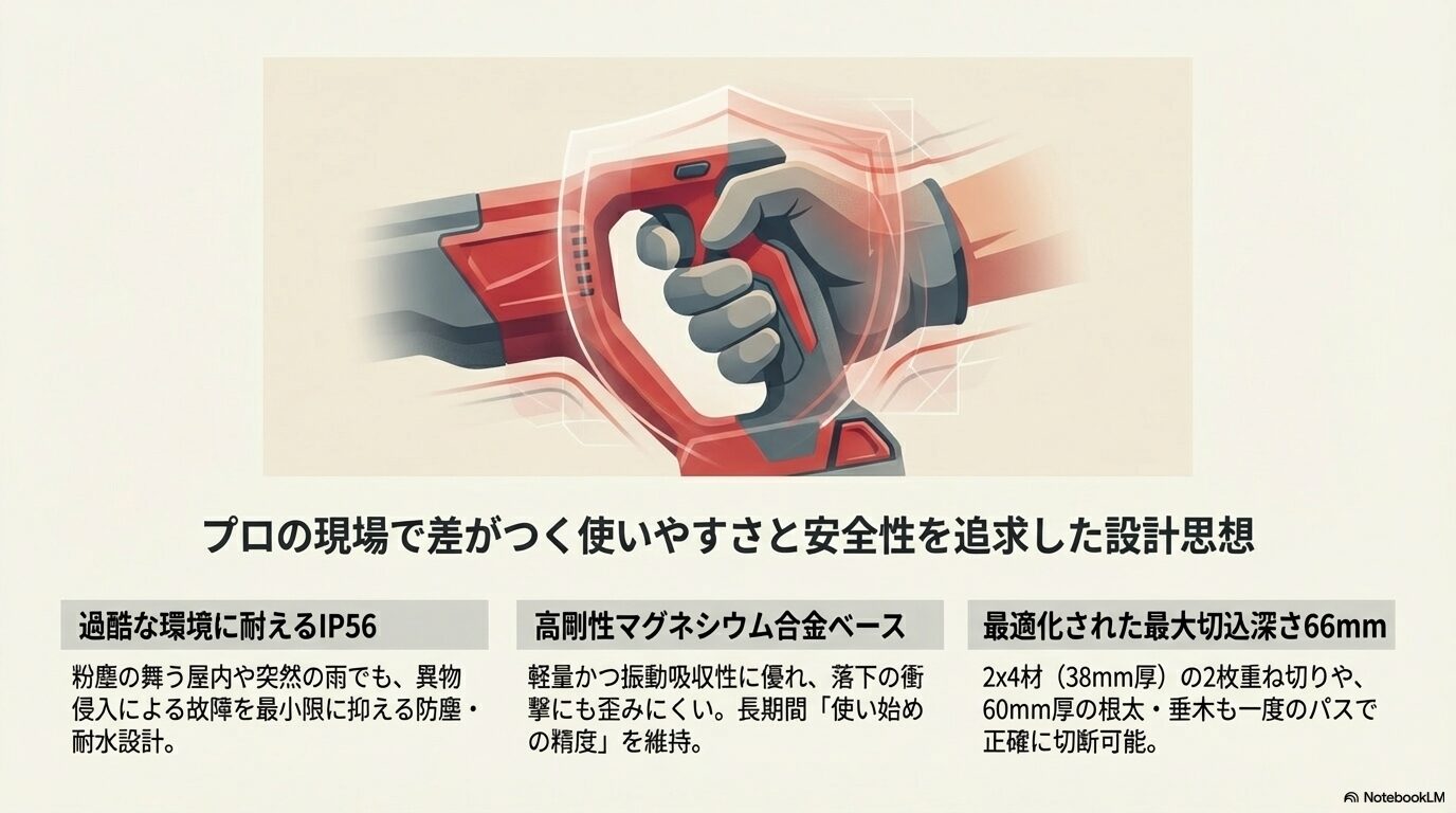 プロの現場で差がつく使いやすさと安全性を追求した設計思想