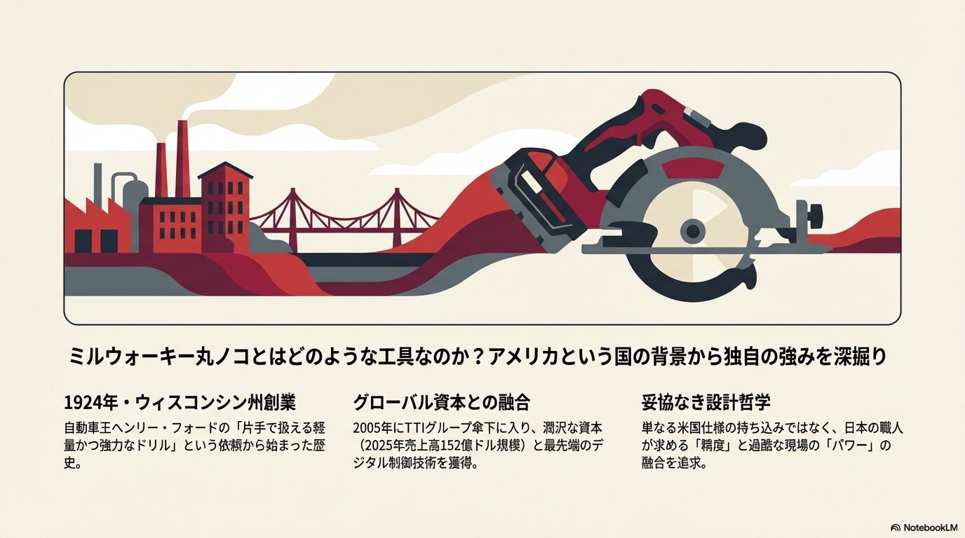 ミルウォーキー丸ノコとはどのような工具なのか？アメリカという国の背景から独自の強みを深掘り