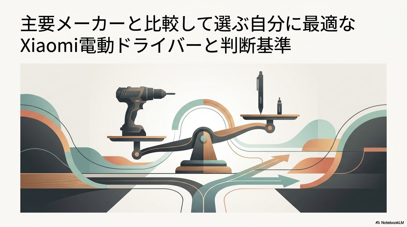 主要メーカーと比較して選ぶ自分に最適なXiaomi電動ドライバーと判断基準