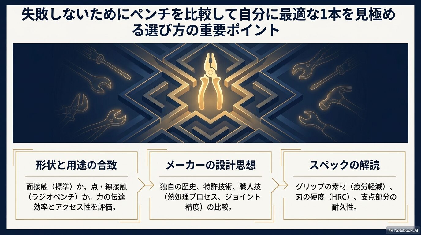 失敗しないためにペンチを比較して自分に最適な1本を見極める選び方の重要ポイント