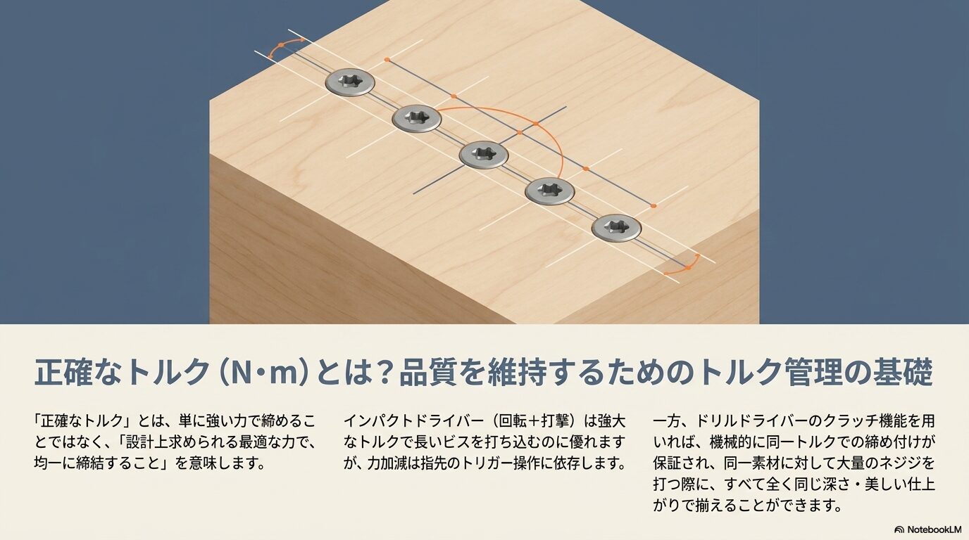 失敗を防ぐためのクラッチ機能とトルク（N・m）とは切っても切れない関係