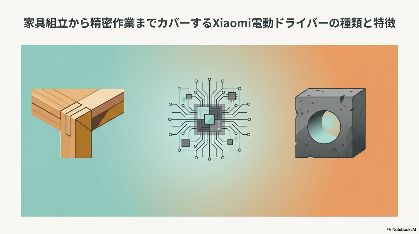 家具組立から精密作業までカバーするXiaomi電動ドライバーの種類と特徴