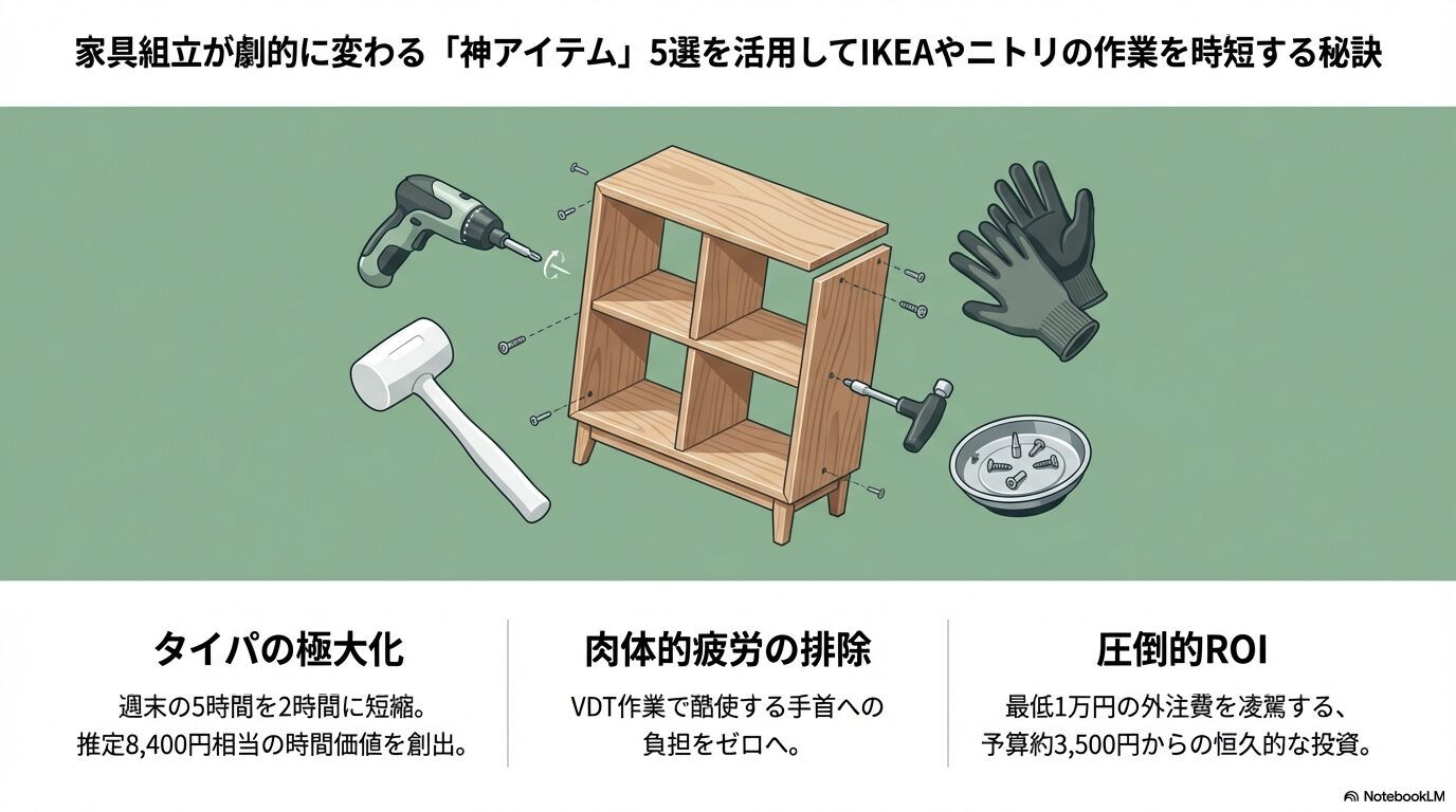 家具組立が劇的に変わる「神アイテム」5選を活用してIKEAやニトリの作業を時短する秘訣
