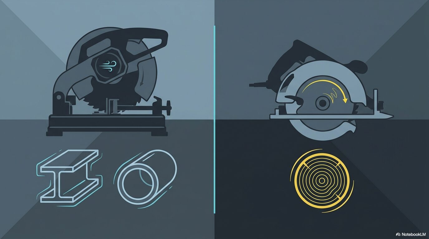 性能を徹底比較して分かった丸ノコで鉄を切るための専用機とチップソーの違い