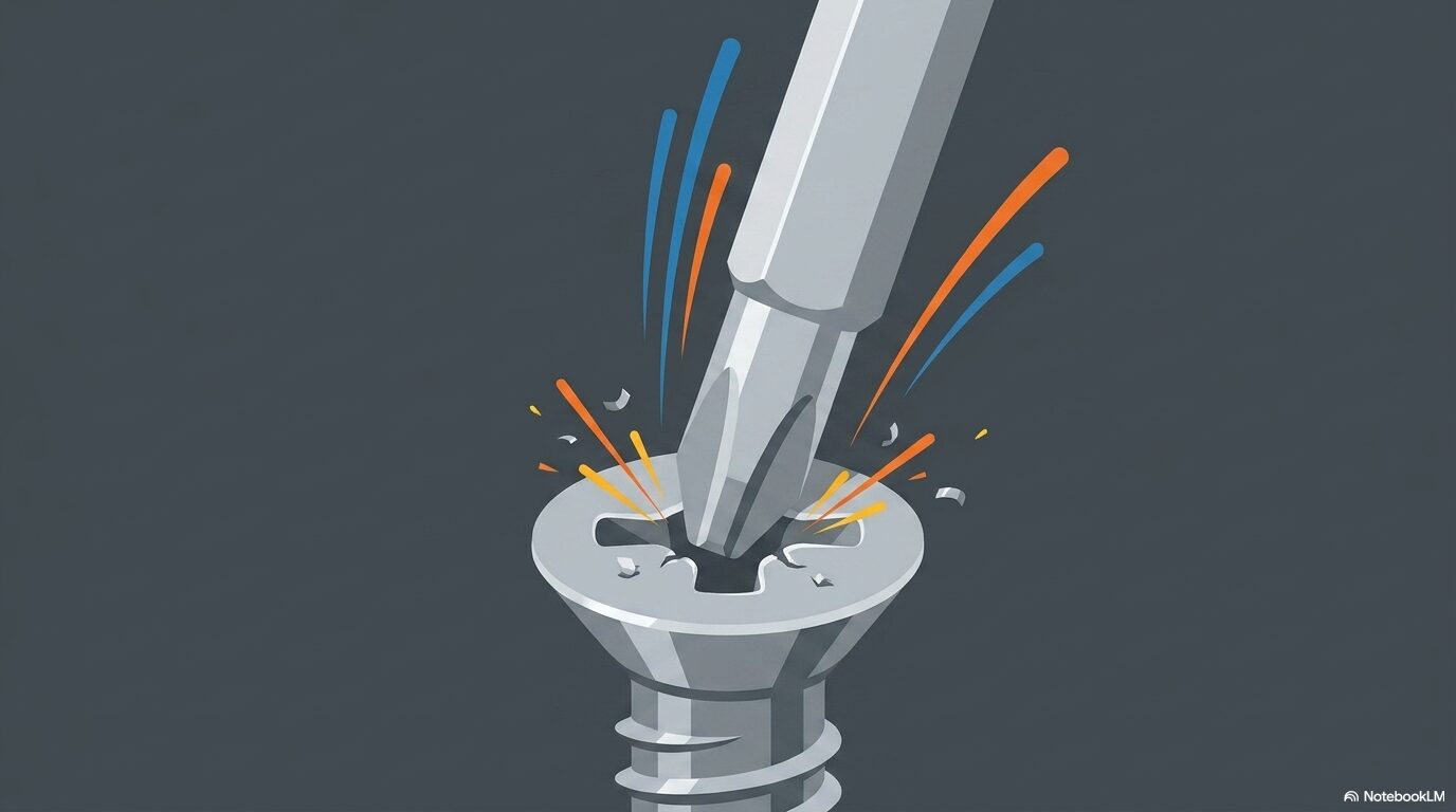 物理的なカムアウト現象を防いでネジの頭を潰さないための作業テクニック