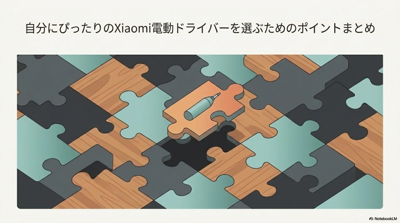 自分にぴったりのXiaomi電動ドライバーを選ぶためのポイントまとめ