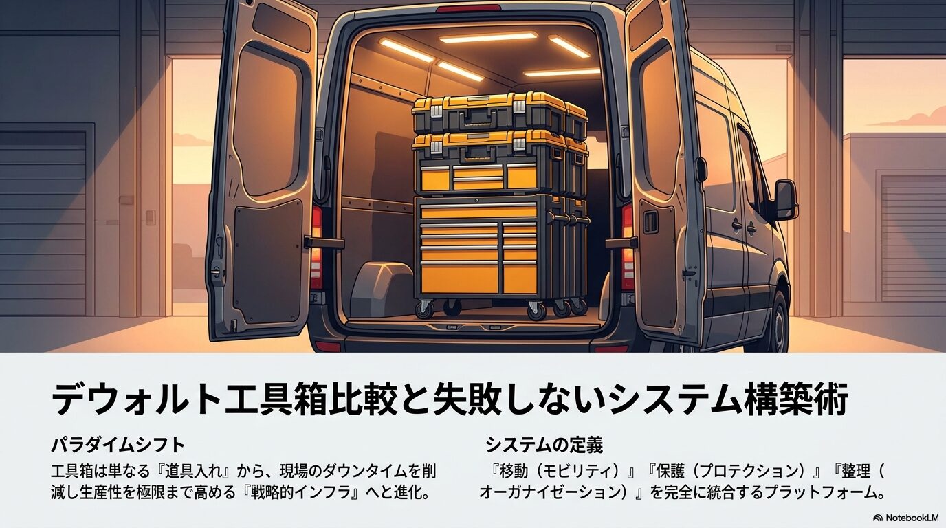 デウォルト工具箱比較と失敗しないシステム構築術